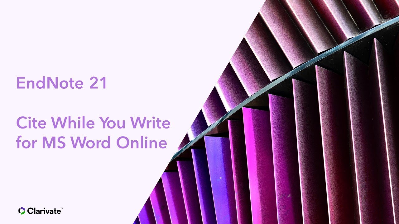 Cite While You Write for MS Word Online