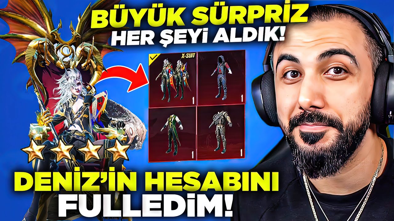DENİZ'E DOĞUM GÜNÜ SÜRPRİZİ!! 😱 X-SUİT'İ ÇIKARTIP HESABINI FULLEDİM!! (AŞIRI ŞANSLI) | PUBG MOBILE