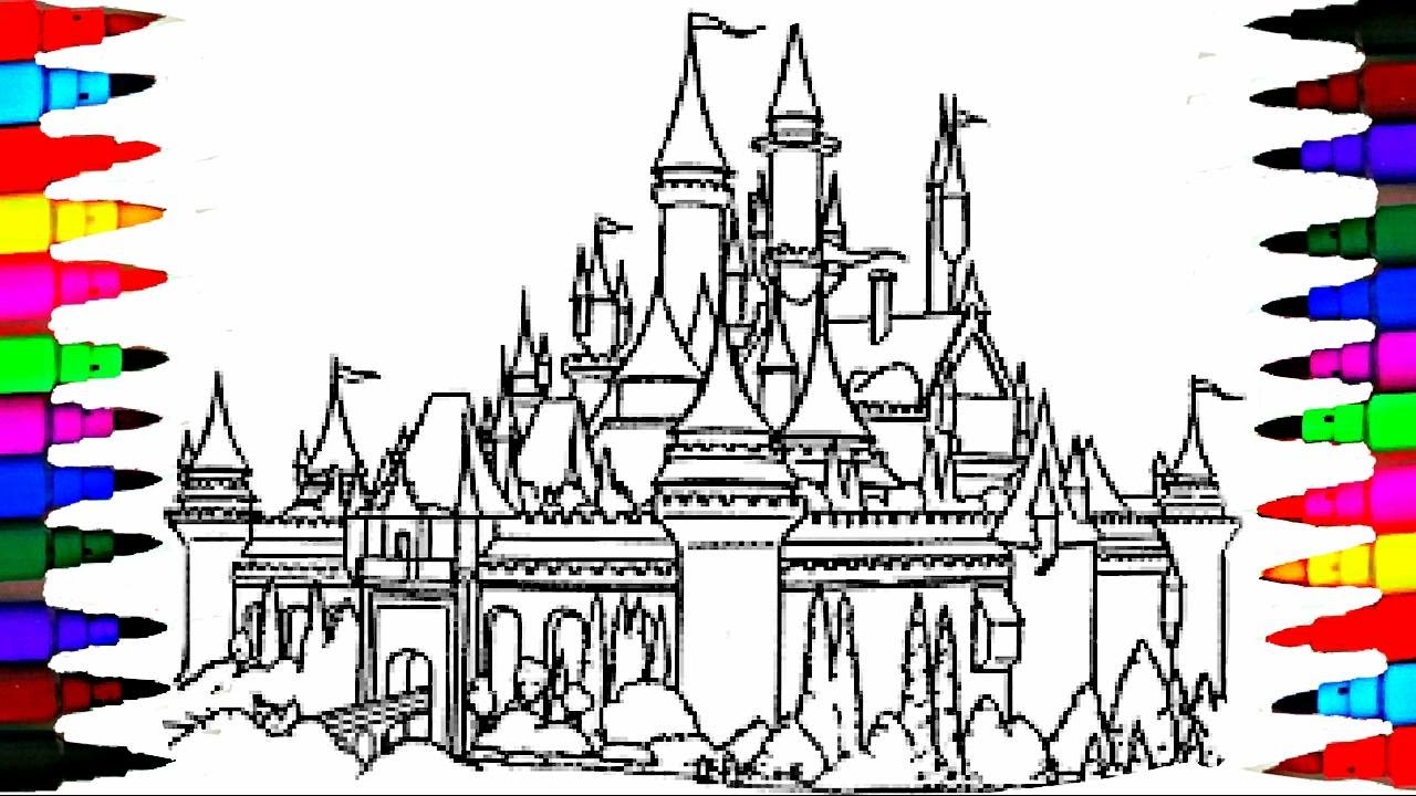 How To Color Kids Castle Rainbow Sparkle Coloring Pages Videos For Children Learn Colors