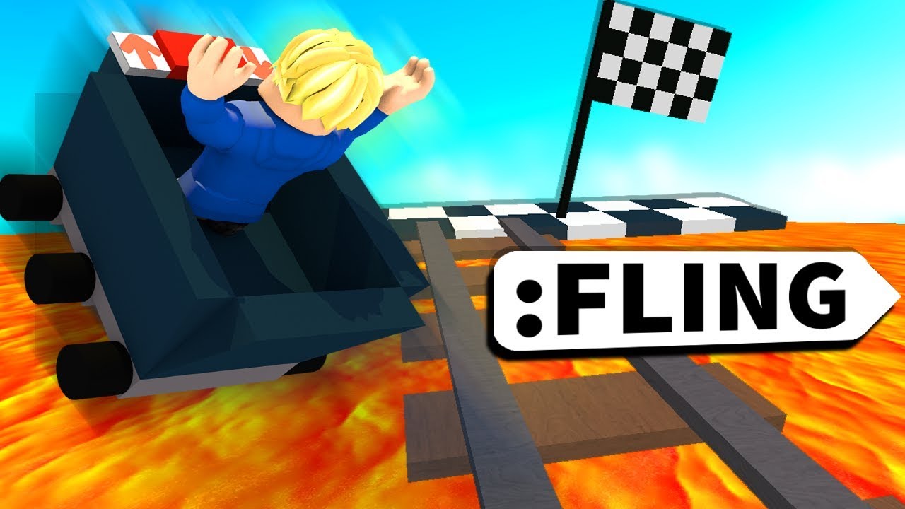 Flinging Roblox Noobs Off Their Carts At The End - push noobs to their death roblox