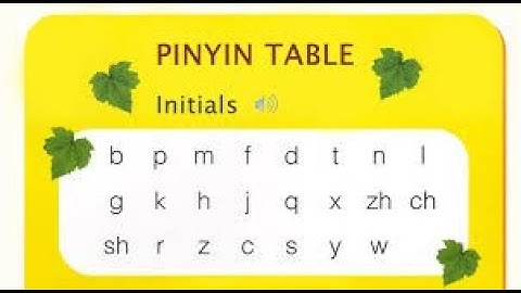 Integrated Chinese level 1part 1   pinyin intitials