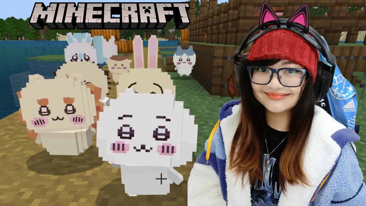 Aku main Minecraft bersama Chiikawa!