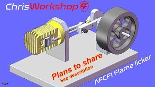 Flame Licker Engine Or Vacuum Engine- Link For Plans To Download In The Description
