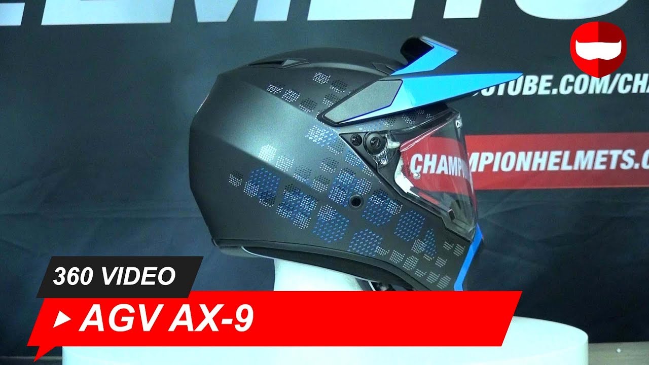 agv ax-9 antarctica helmet AGV AX-9 Antartica Matt Black/Cyan Full-Face Helmet