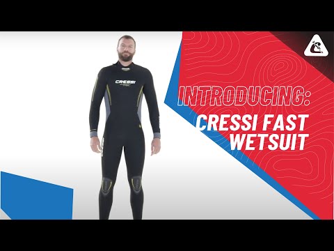 CressiSub Fast All-in-one Ολόσωμη Στολή Κατάδυσης Διπλόφοδρη με Φερμουάρ Black / Gray 7mm