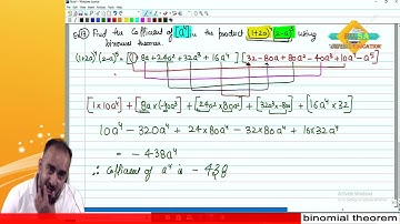 Lecture 10 of Binomial Theorem  by Sameer Kohli sir.