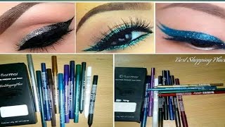12 pack Flormar waterproof eyeliner pencil review| daraz online shopping haul |@glitterlifeofwomen