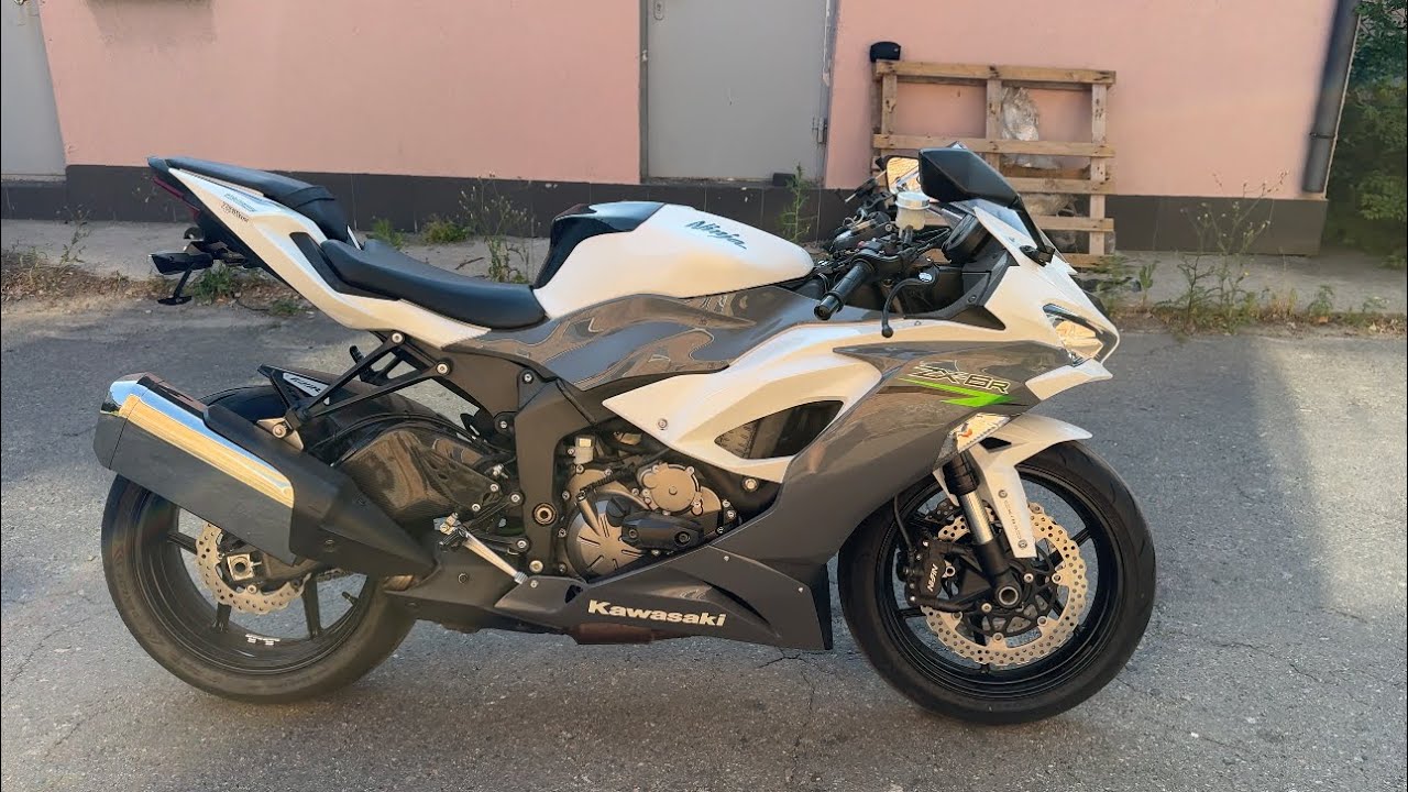 Огляд на стан мотоцикла kawasaki ninja zx6r 19950km - YouTube