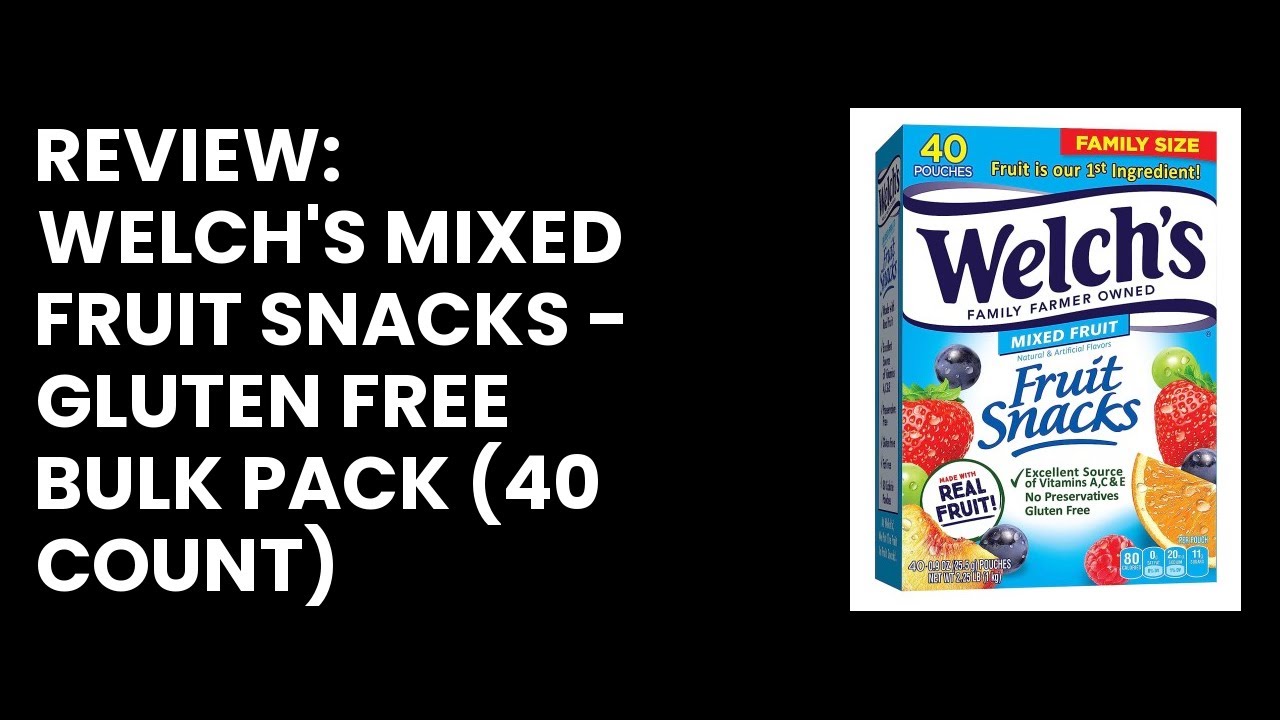 Review Welch's Mixed Fruit Snacks Gluten Free Bulk Pack (40 Count