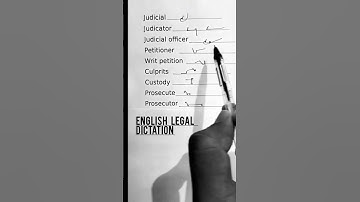 Shorthand English Legal Word Outlines English Steno Legal Words |  Legal Stenography #shorts #viral