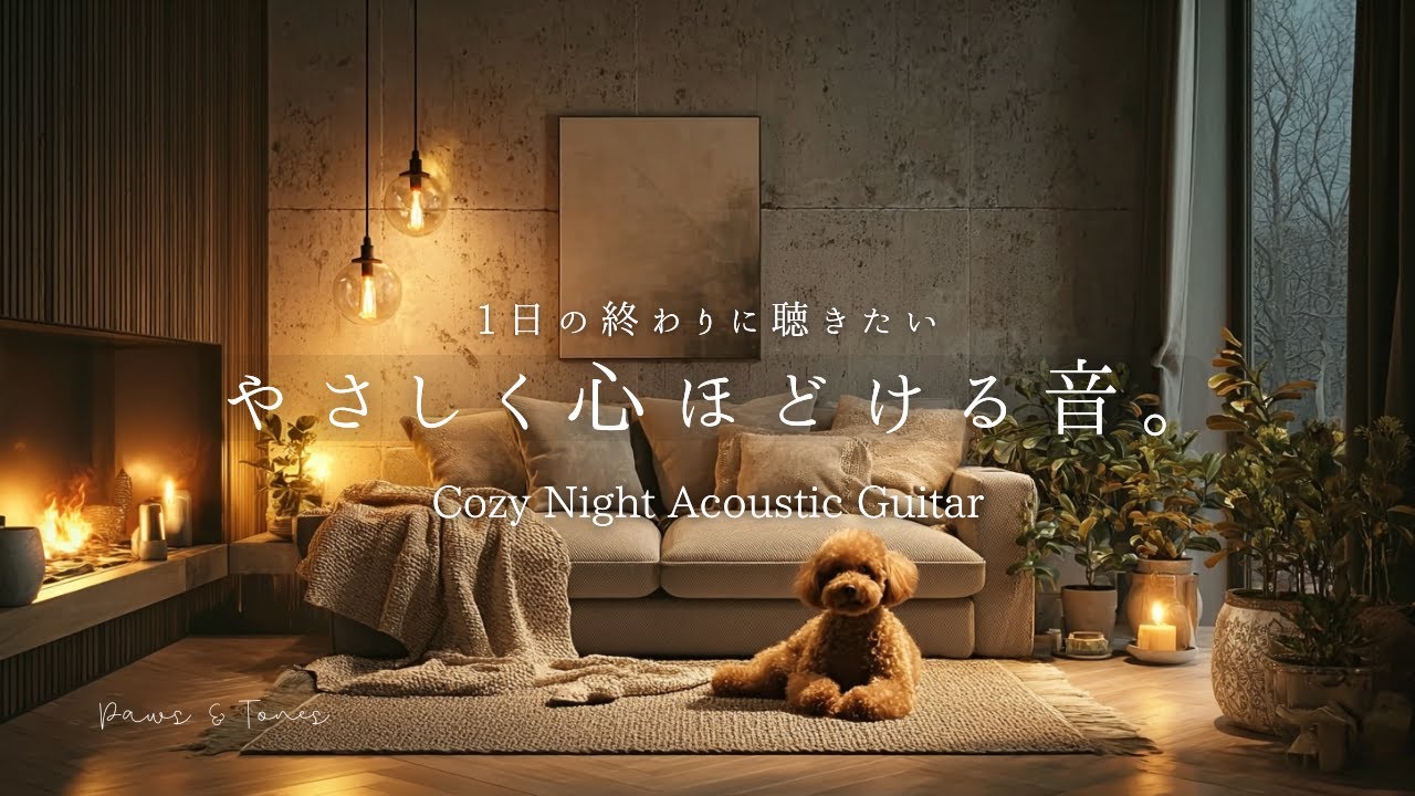 【癒しBGM】1日の終わりに聴きたい、やさしく心ほどける音。| Cozy Night Acoustic Guitar 🌌✨