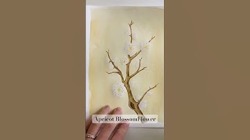Thumbnail of 롼쌤 아트 | Apricot Blossom Flower, 매화꽃그리기 (수채화&색연필화) #botanicalart