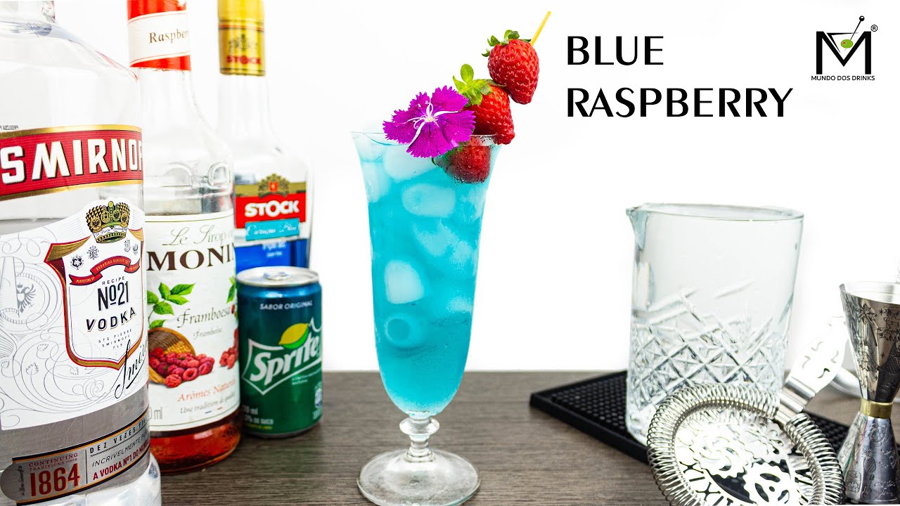 COMO FAZER O BLUE RASPBERRY! DRINK COM VODKA, SPRITE E FRAMBOESA!🍹🍹🍹🍹🍹🍹 ...