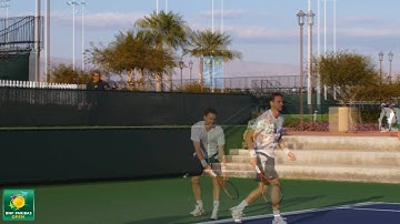 Robin Soderling Warming Up -- Indian Wells Pt. 01