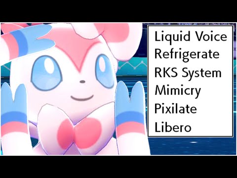 FULL TYPE CHANGING POKEMON ABILITY TEAM! Pixilate, Refrigerate, Libero, Mimicry, Liquid Voice, RKS