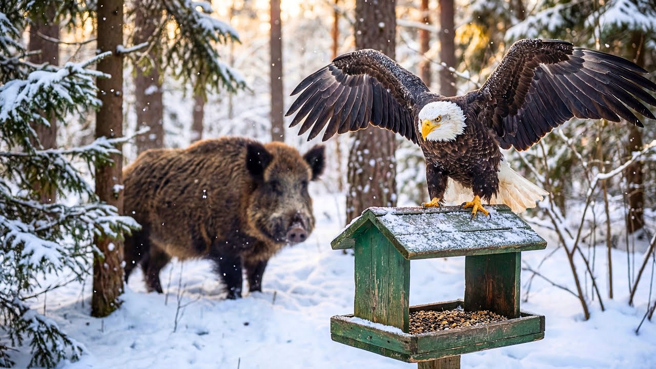 🔴 LIVE Winter Bird Feeder at the Cozy Cabin ❄️ Woodpeckers & Juncos | Relax & Sleep