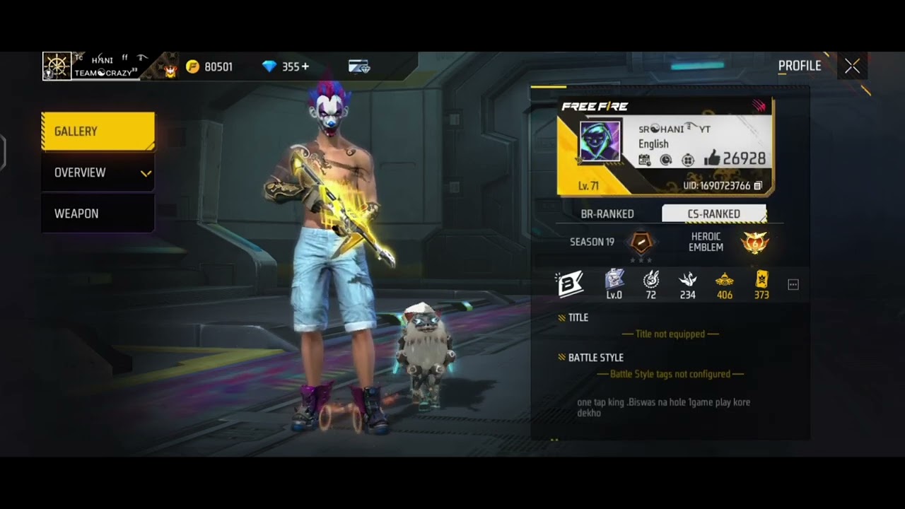 PRO ID IS BEEN | REAL ID SR HANI FF | 71lv ID IS BEND 1YEARS OLD ID ...