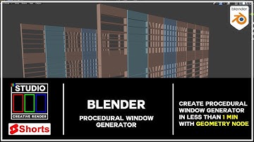 Procedural window generator with blender 3.0 alpha geometry node. #shorts