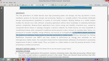 Hadoop Map Reduce for Mobile Clouds