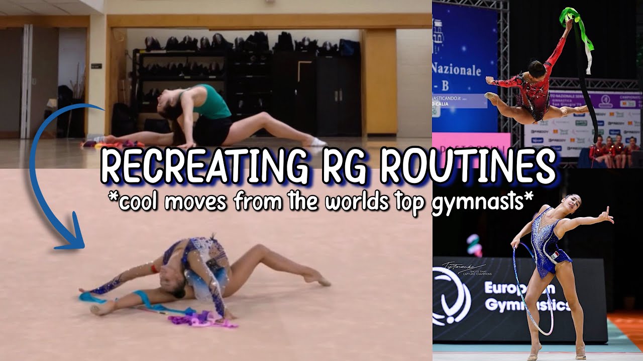 trying COOL MOVES from the WORLD'S BEST GYMNASTS (part 3) - rhythmic gymnastics challenge!
