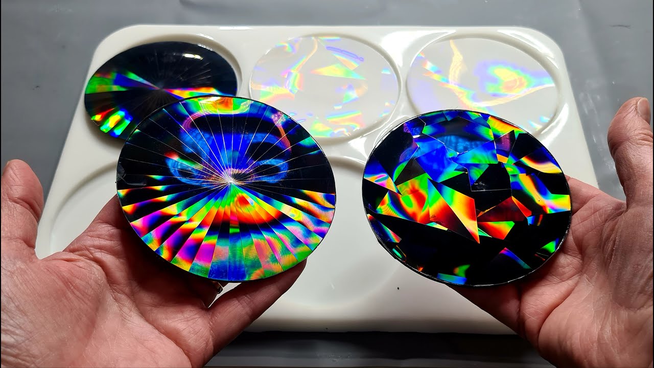 1290 See How I Made My Holographic Resin Coasters 