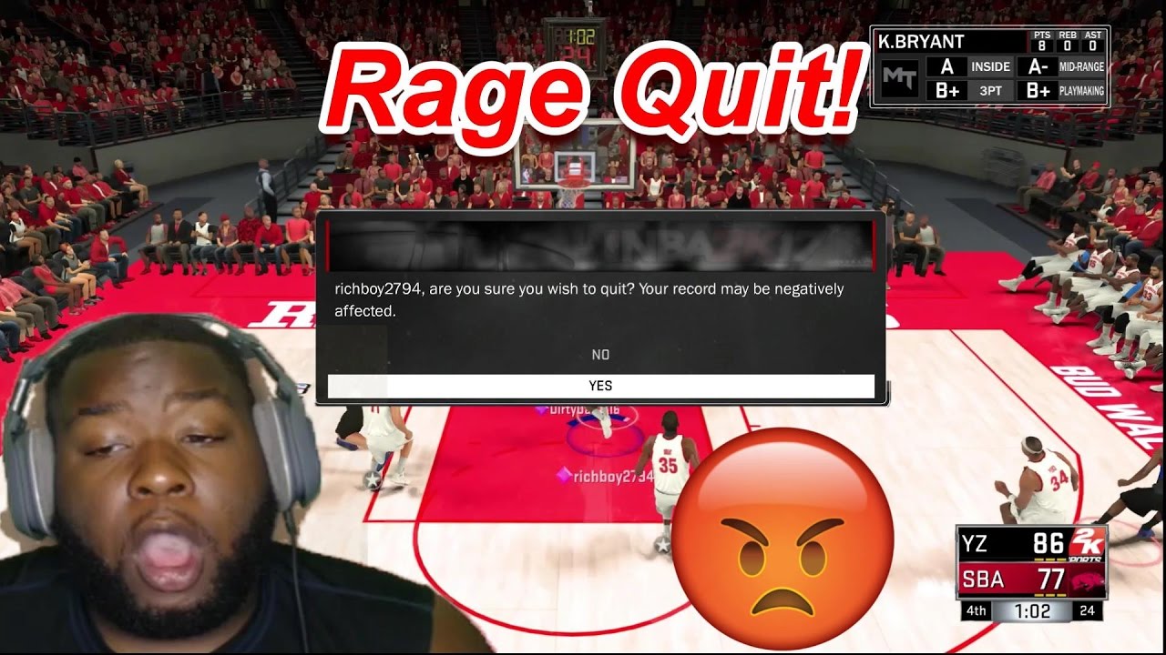 2K Will End Up Banning Me! Rage Quit! | NBA 2K17 MyTeam - YouTube