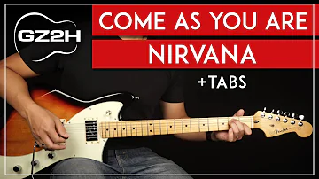 Come As You Are Guitar Tutorial Nirvana Guitar Lesson |All Guitar Parts + TAB|