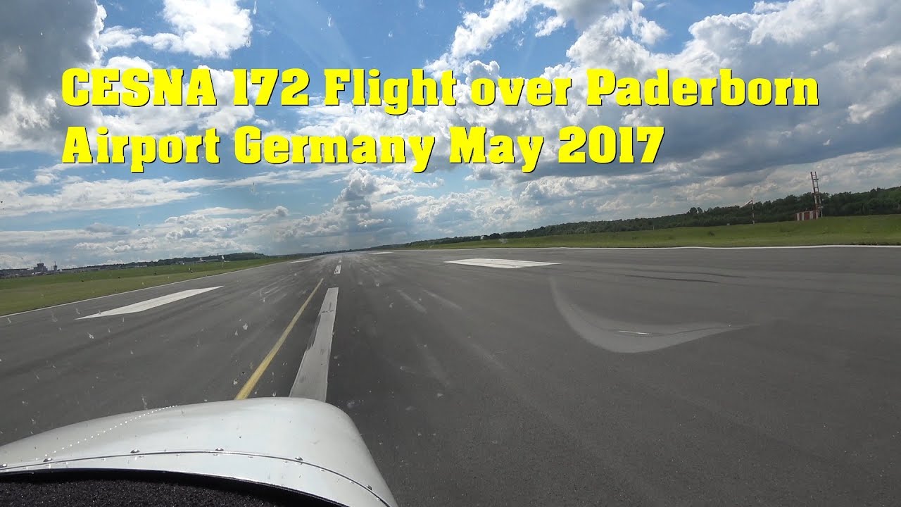 CESNA 172 Flight over Paderborn Airport , Germany May 2017 - YouTube