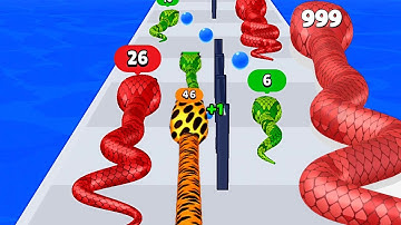 🐍SNAKE RUN RACE - Color Math Games (New Update! All Snakes) 🐍