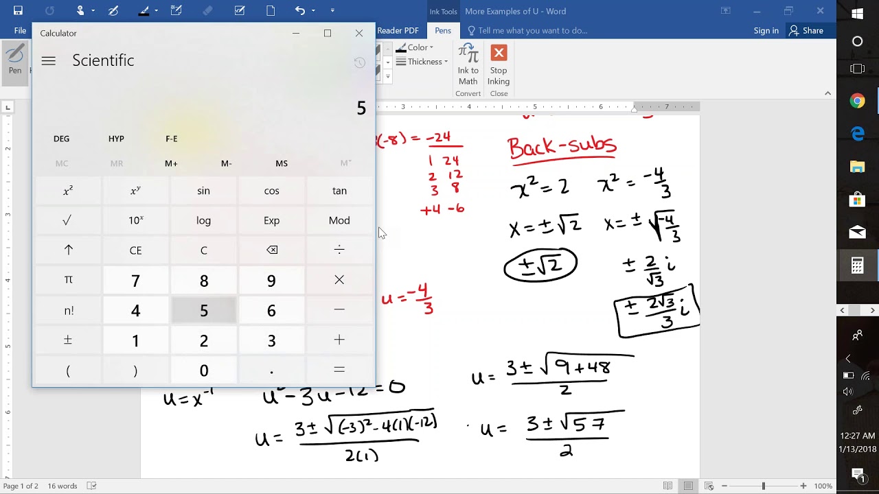 Other Types of Equations (Sect 1.6) part 2 - YouTube