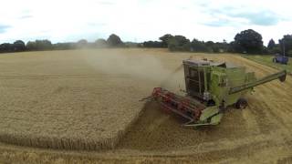 1976 class dominator Combine Harvest. drone video ( dji 550 with apm 2.8 )
