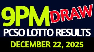 Lotto Result Today 9pm draw December 22, 2025 Monday PCSO