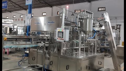 automatic spout pouch filling and capping machine, Premade Bag Packing Machine for liquid, detergent
