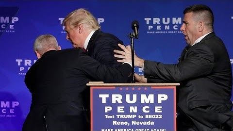 Donald Trump rushed off stage during rally in Nevada
