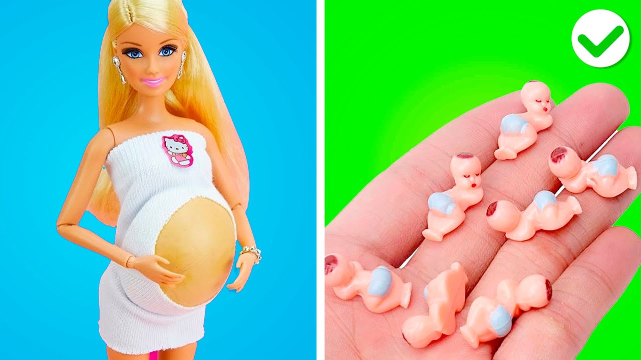 Barbie VS Boneca do Round 6 Grávidas  Truques de Rico vs Pobre &  Acessórios p/ Gravidez no Gotcha! 