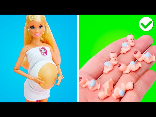 Barbie VS Boneca do Round 6 Grávidas  Truques de Rico vs Pobre &  Acessórios p/ Gravidez no Gotcha! 
