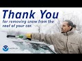 Clean snow and ice from your car