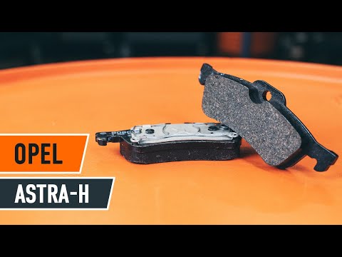 How to change rear brake pads on OPEL ASTRA H Saloon [TUTORIAL AUTODOC]