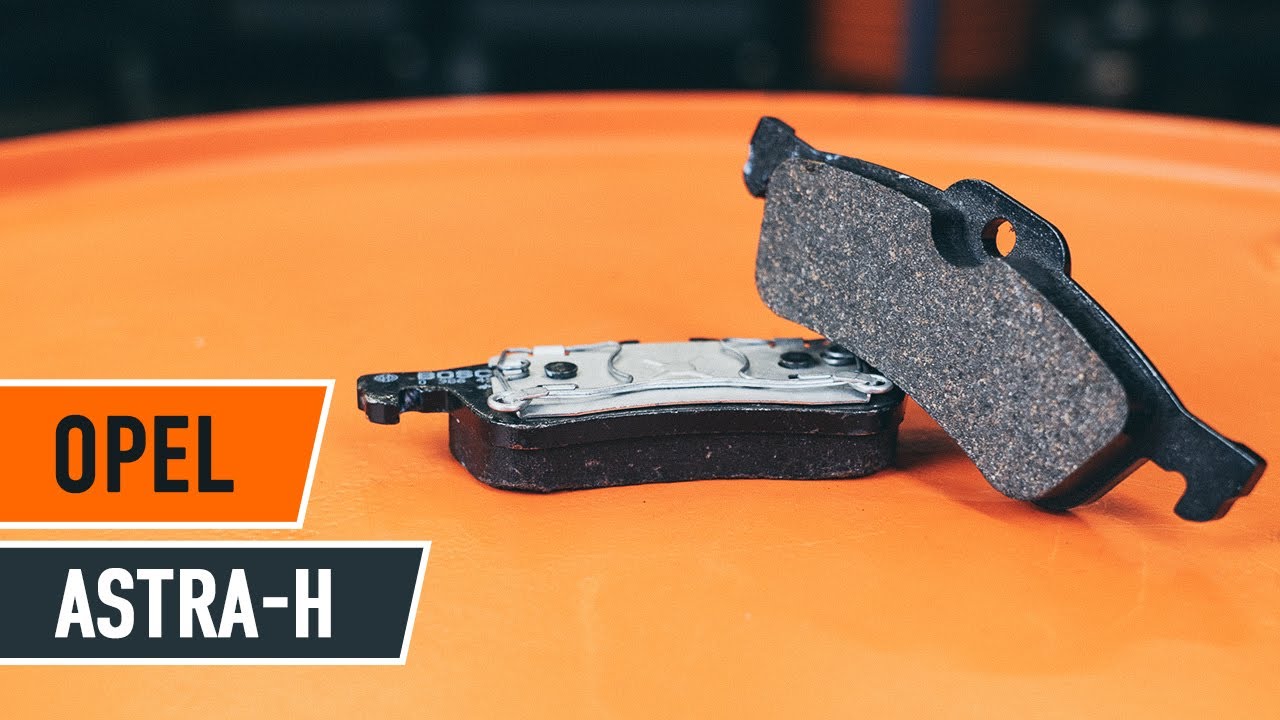 How to change rear brake pads on OPEL ASTRA H Saloon [TUTORIAL AUTODOC