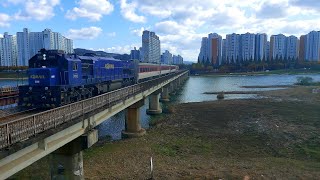 형산강철교를 건너는 DEL7382🚄