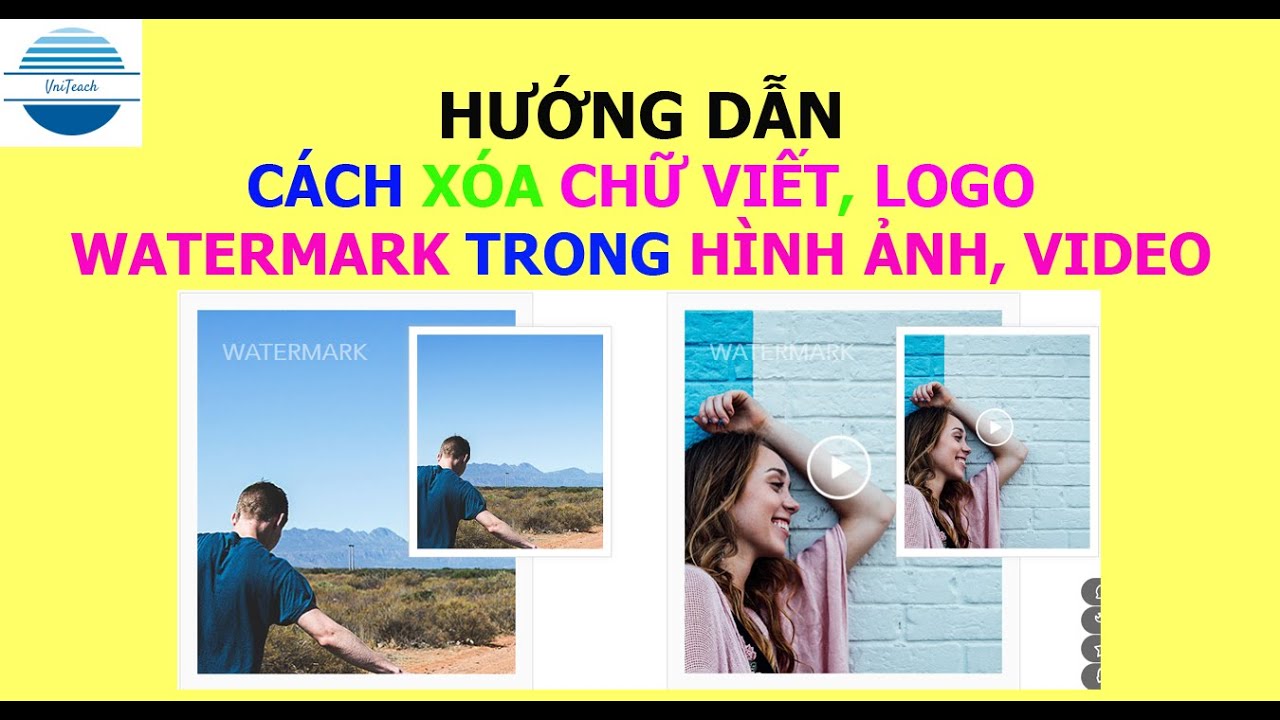 Cách xóa chữ viết, logo, watermark trong hình ảnh và video trong một nốt nhạc | VniTeach Channel