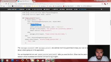 OpenSource Django Password Change Form Contrib Auth
