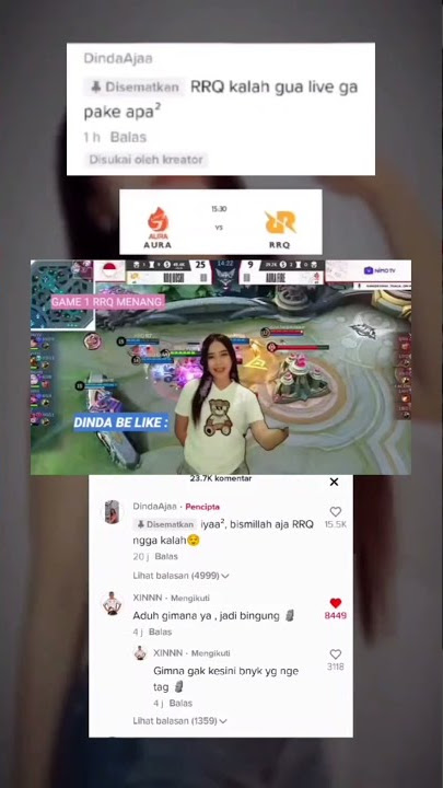Dinda aman guys, RRQ VS AURA 2 : 0 ( MLBB ) MPL ID S8 #shorts