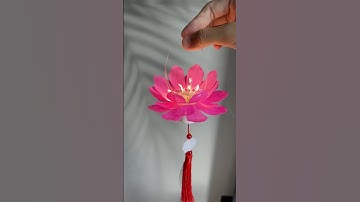 Làm lồng đèn hoa sen từ chai nhựa #thucong #handmade #choicungcon