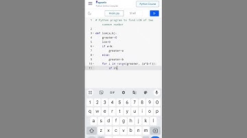 LCM of two numbers in python #shorts #short #shortsfeed #shortvideo #subscribe #support #coding#code