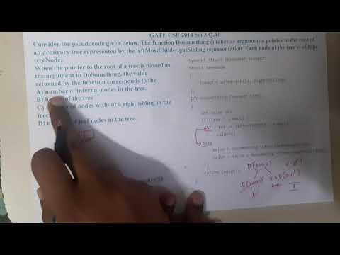 GATE CSE 2014 SET 3 Q 41 || Trees ||Data Structure || GATE Insights Version: CSE