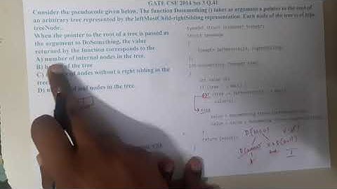 GATE CSE 2014 SET 3 Q 41 || Trees ||Data Structure || GATE Insights Version: CSE
