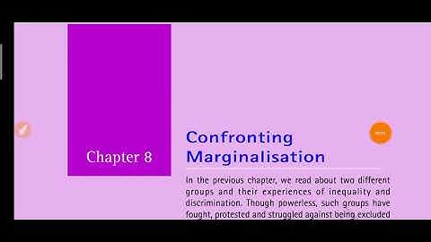 Class8th Civics Chapter 8 Confronting Marginalisation part 2 full explanation हिंदी में