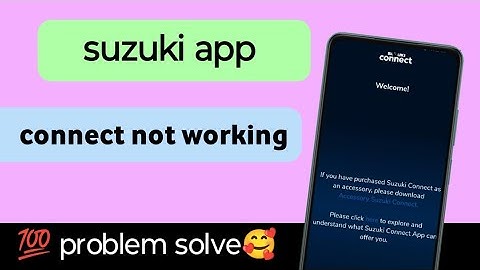 suzuki connect app not working