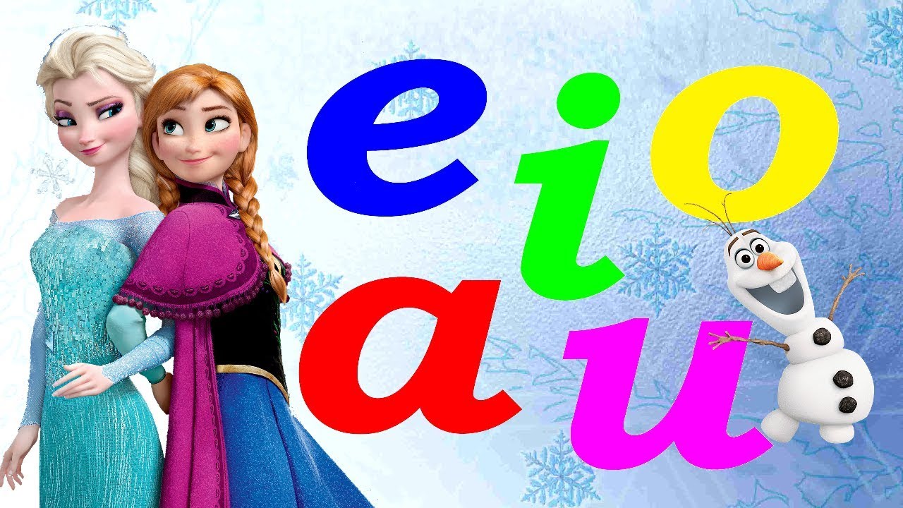 ♥Las vocales para niños con Frozen en españollearn the vowels in